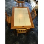 Tile Topped Table and Chairs