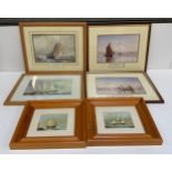 6x Framed Pictures of Sailing Ships