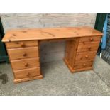 Pine Desk/Dressing Table - 140cm W x 44cm D x 70cm H