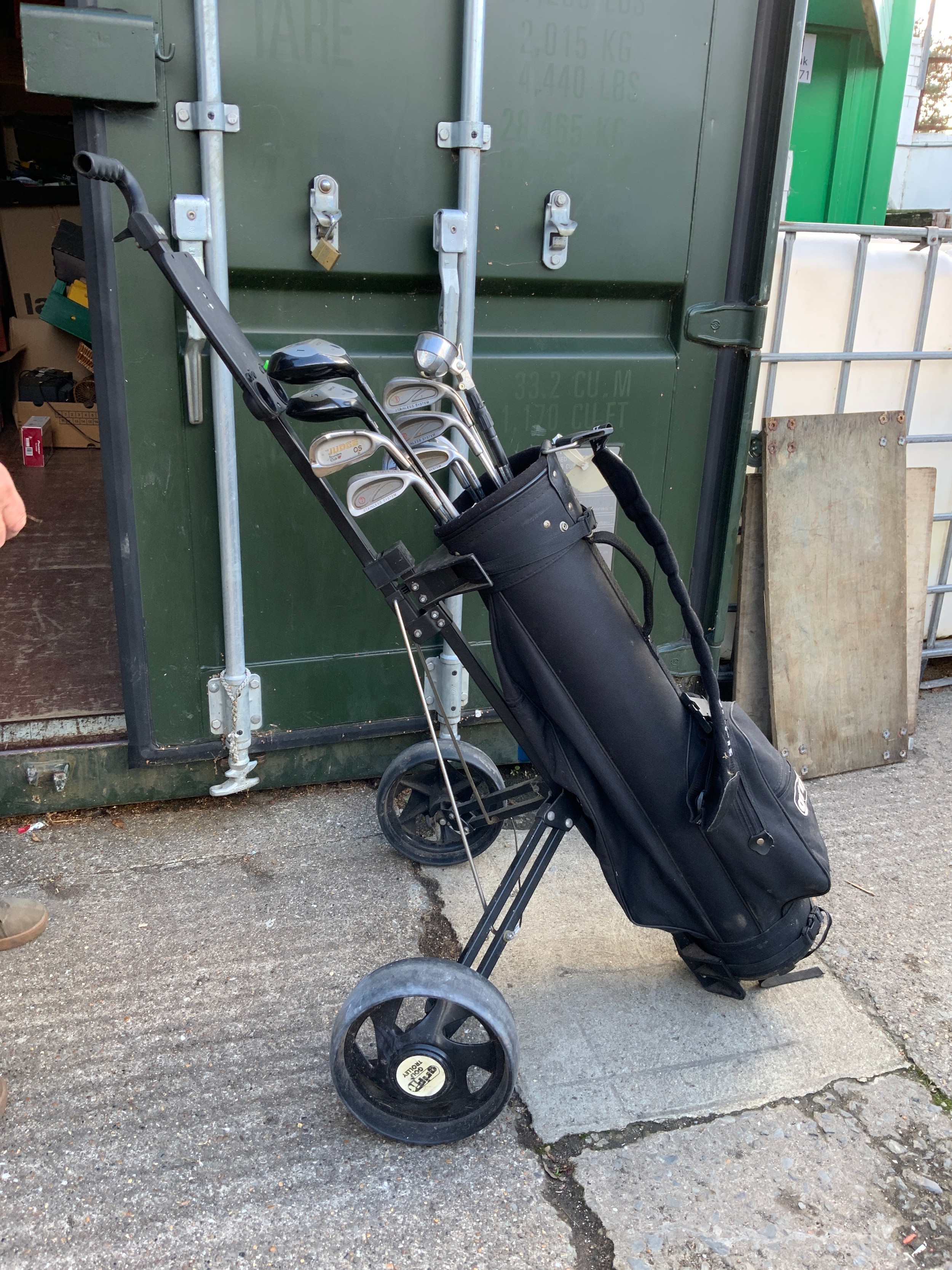 Golf Trolley and Contents - Golf Clubs