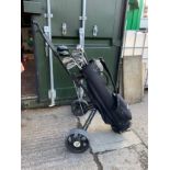 Golf Trolley and Contents - Golf Clubs