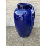 Blue Glazed Garden Urn - 75cm H