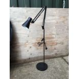 AH Matt Black Swing Arm Floor Lamp