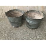 2x Galvanised Buckets