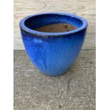 Blue Glazed Planter - 45cm H