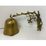 Brass Wall Bracket and Bell (No Clanger)