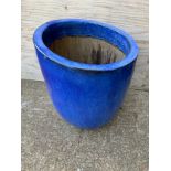 Blue Glazed Planter - 60cm H