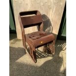 7x Vintage Stacking Chairs