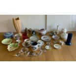 Sylvac Vase, Miniature China and Decanter Tops etc