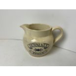 Stoneware Water Jug Printed Tennent's Stout - 10cm High
