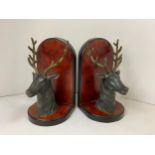 Stags Head Book Ends