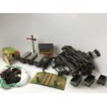 Tin Railway Accessories - Signal, Engine, Crossing, Station, Track etc - Some Hornby Series Made