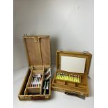 2x Winsor and Newton Artists Boxes with Oil Paints