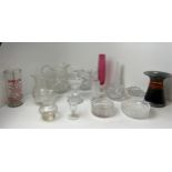 Quantity of Glassware - Water Jugs, Horlicks Mixer and Dartington Vase