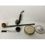 3x Old Pipes, Falcon, Continental, Italian Comfort Briar, Unused Tin of Balkan Sobranie