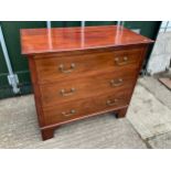 Edwardian Mahogany Inlaid Chest of Drawers - 90cm W x 48cm D x 83cm H