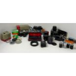 Quantity of Cameras and Accessories - Cannon, Pentax and Flash Gun Lens etc