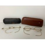 2x Pairs of Old Wire Framed Spectacles