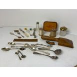 Collectables - Badges, Spoons (some silver) etc