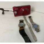Nikon Coolpix Camera and 3x Watches