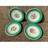 Set of 4x Floral Wall Plates