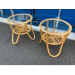 Pair of Bamboo Tables