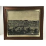 Large Vintage Bideford Bridge Print By T W Wills - Visible Picture 49.5cm x 39.5cm