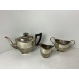 Silver Plated Teapot, Milk Jug and Sugar Bowl