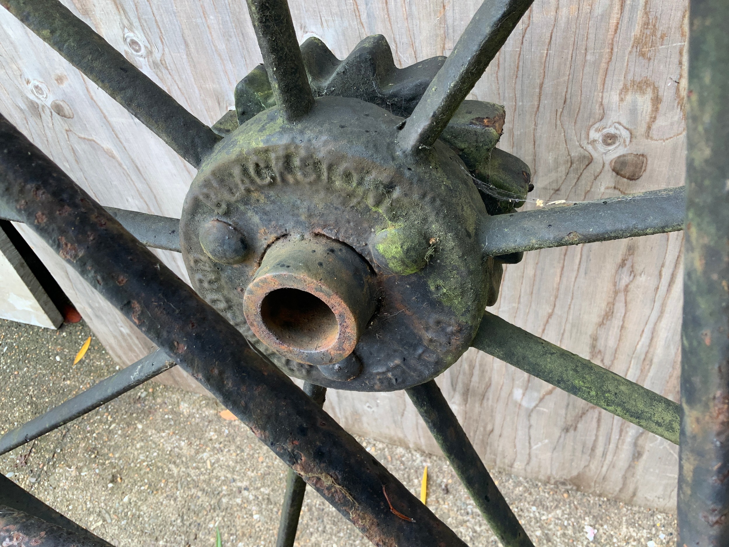 Pair of Large Iron Wheels - 132cm Diameter - Image 2 of 2