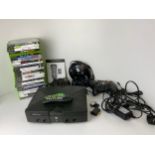 XBox, 4x Controllers, Associated Cables and 26x XBox Games