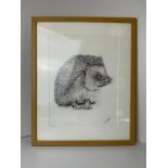 Framed P Stagg Print - Hedgehog