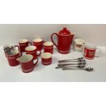 Nescafe Coffee Pot, Mugs and Spoons etc