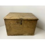 Old Wooden Storage Box - 42cm x 32cm x 28cm