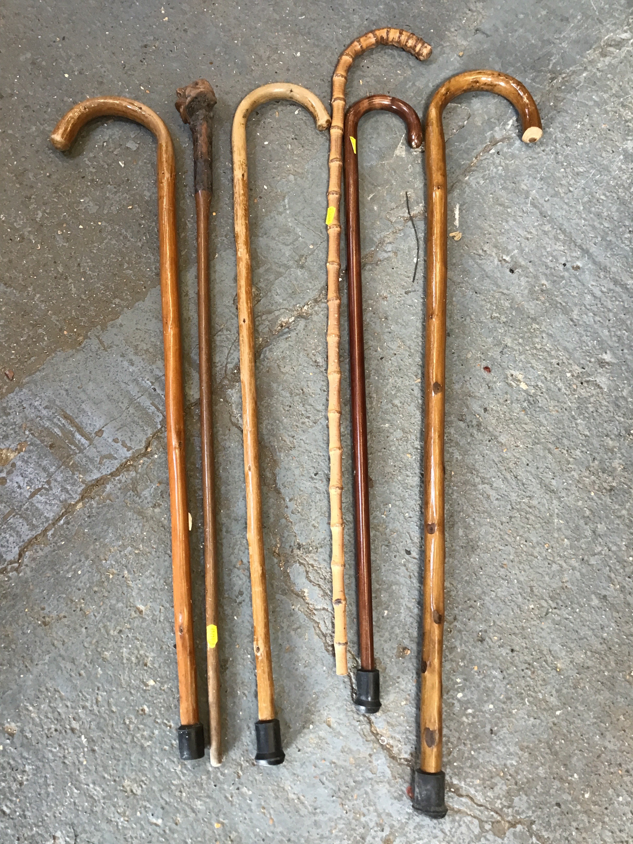 Walking Sticks to Include Carved Head Stick