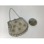 Vintage Beaded Evening Bag and Compact