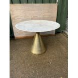 Circular Marble Topped Table - 112cm Diameter