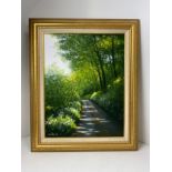 Gilt Framed Oil on Board By John Palmer - Visible Picture 44cm x 34cm