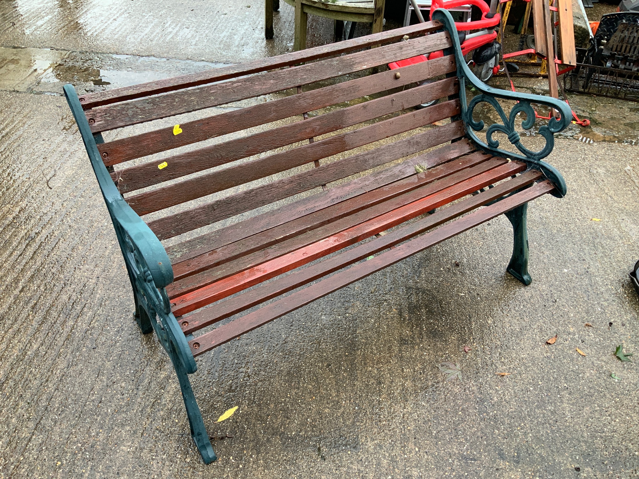 Metal End Garden Bench