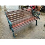 Metal End Garden Bench