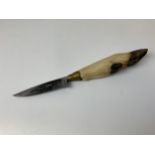 Knife with Animal Hoof Handle