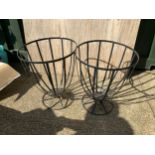 Pair of Metal Planters