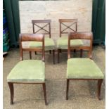 4x Dining Chairs with Upholstered Seats 2x 2 Sets