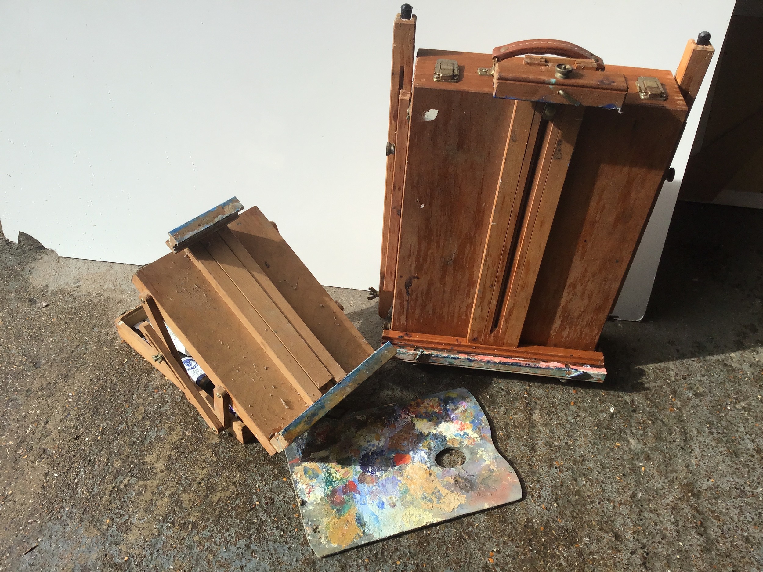 Easel/Artist Boxes with Contents