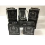 13x Silver Jubilee Glass Souvenir Beer Mugs and Coaster Sets - No Coasters