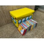 Fold up Plastic Child's Storage Box and DVDs
