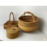Vintage Baskets and Sewing Box