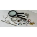 Magnifiers, Buttons and Watches etc
