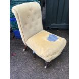 Victorian Nursing Chair on Castors