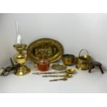 Brass Lamp and Other Brassware