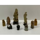 Soapstone/Sandstone Ornaments etc